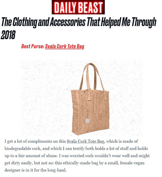 Best vegan purse Svala vegan tote handbag in Daily Beast