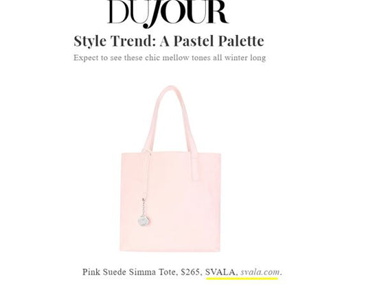 Svala vegan Simma pink tote featured in DuJour