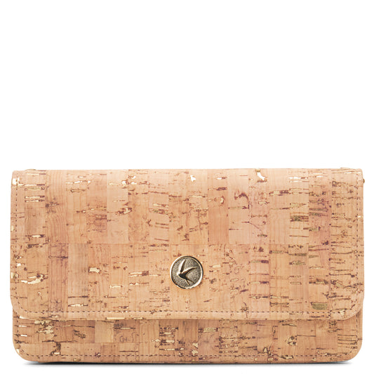 Sara Wallet Purse - Gold Speckled Cork