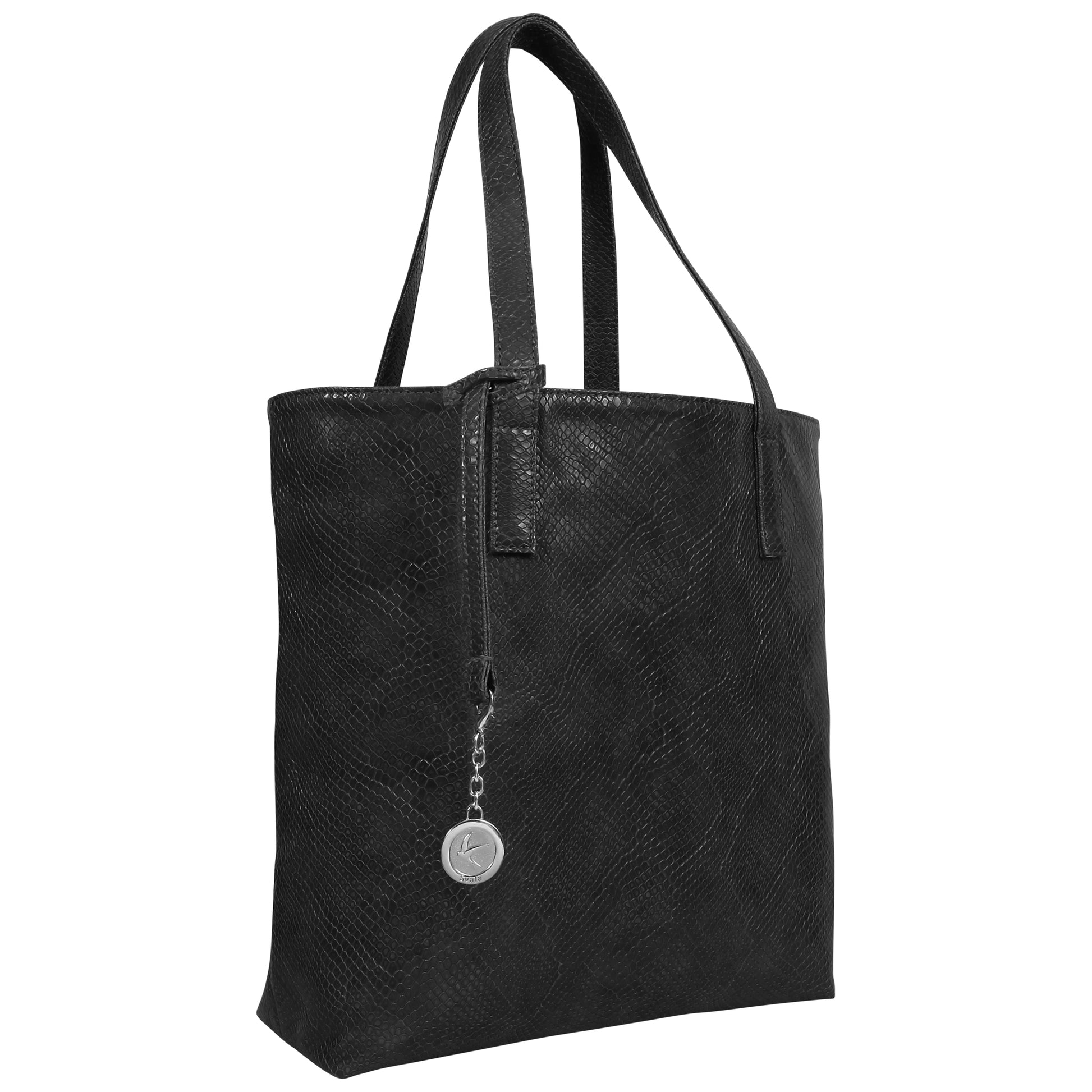 Svala luxury vegan black Simma Tote handbag