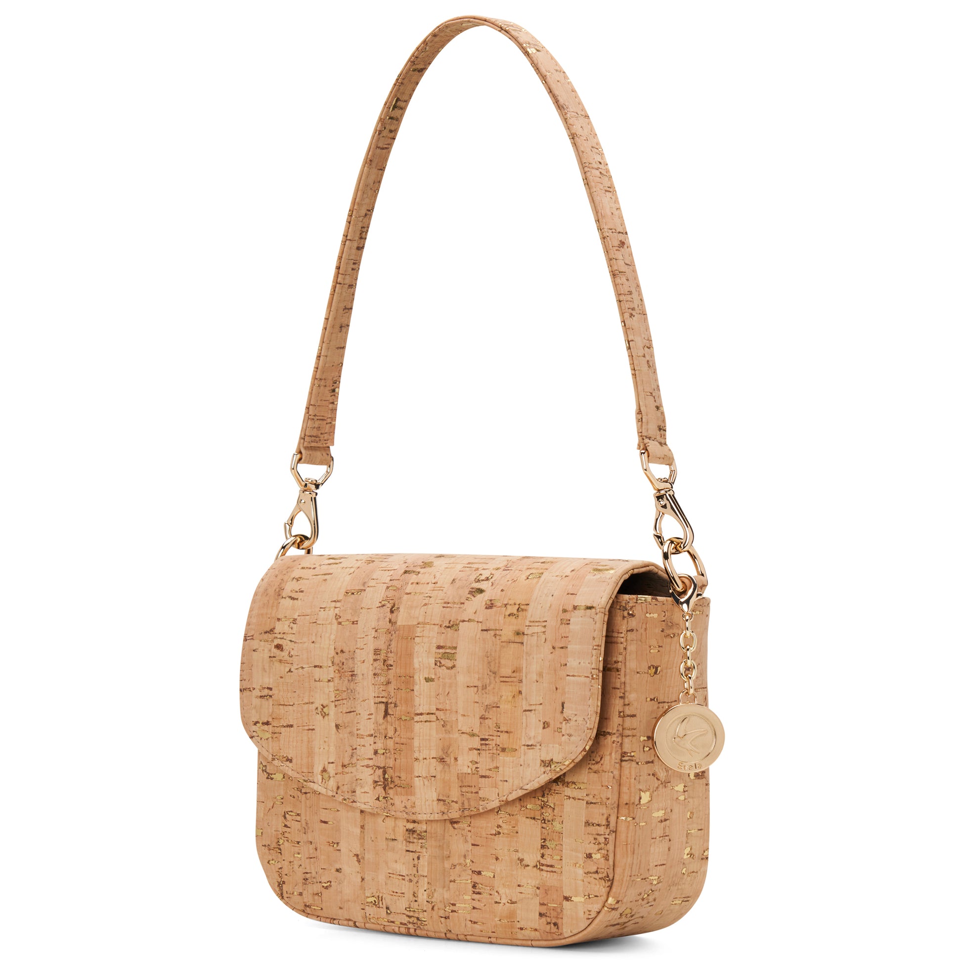 Tuokrisa Natural Cork Shoulder Bag - Eco-Friendly Crossbody Handbag, Vegan, 11.2x7.7 Inches