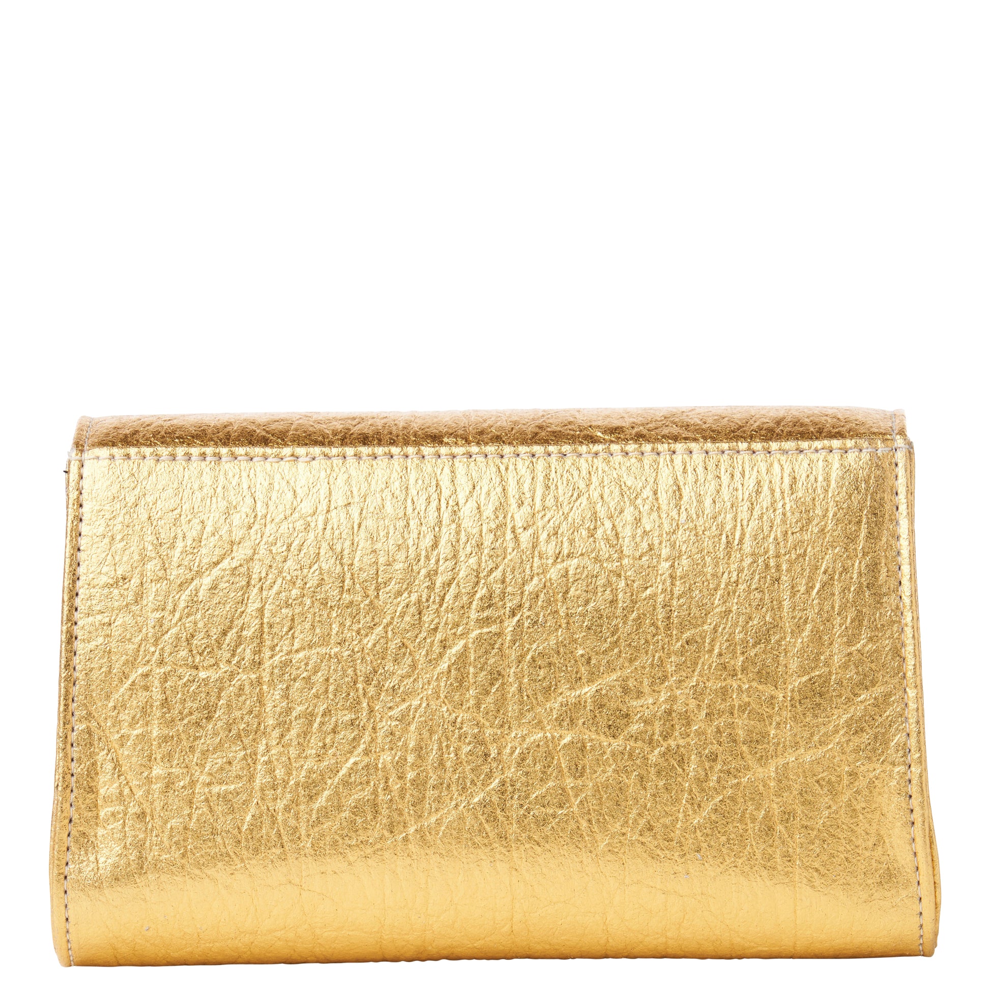 Gold Vegan Pinatex Clutch Purse - Didi - Svala – Svala