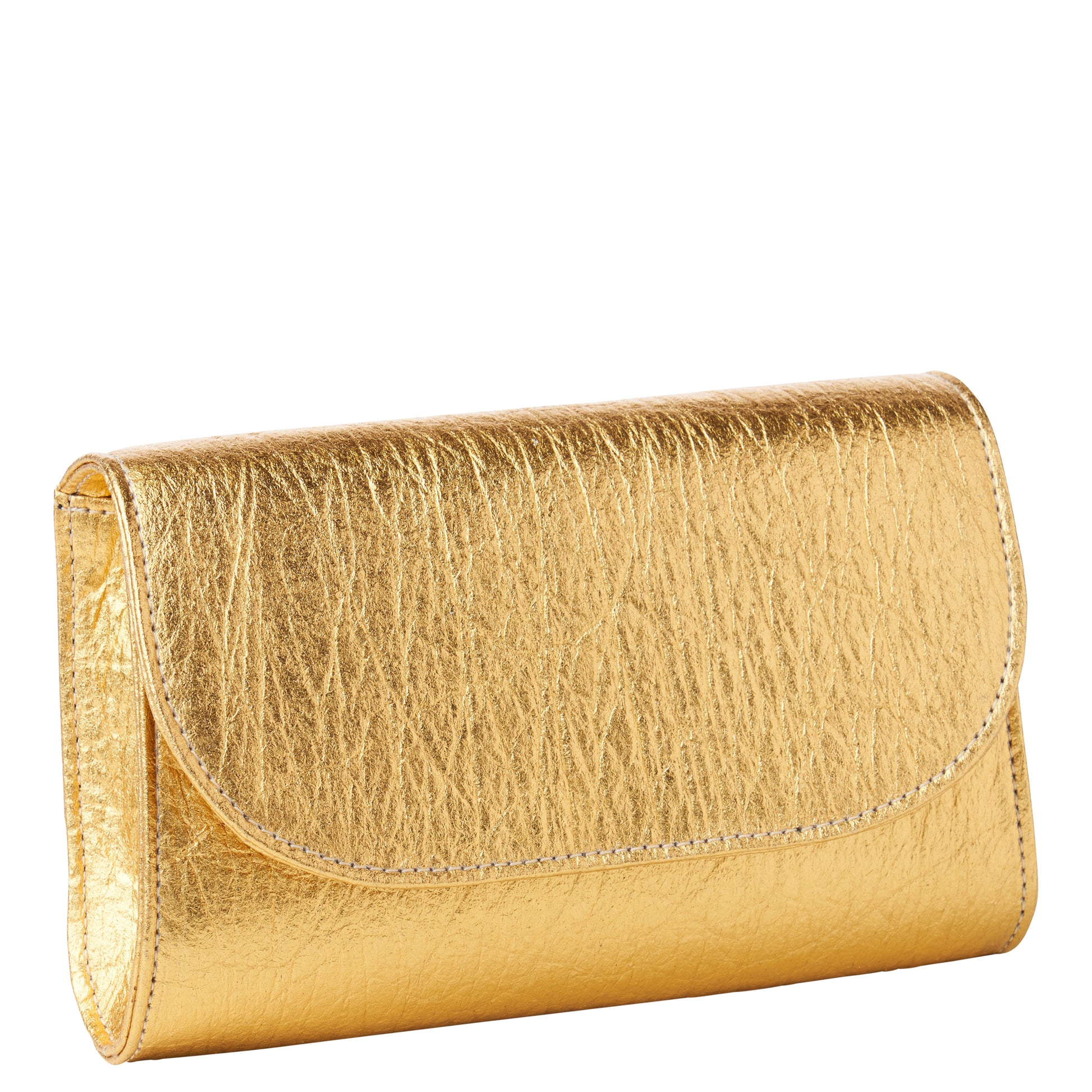 Embellished-Sequined Antic Gold Clutch