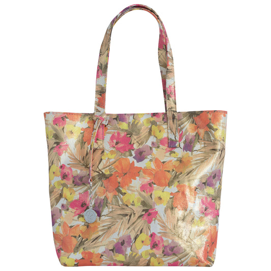 Floral Vegan Polyester Tote Bag, Simma, Svala