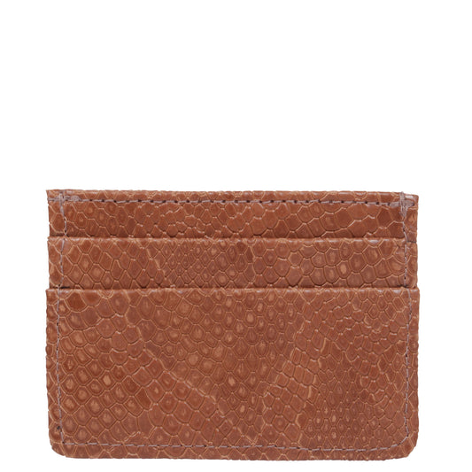 Svala vegan Mia card case in brown faux snakeskin