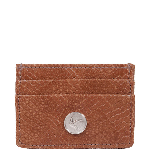 Svala vegan Mia card case in brown faux snakeskin