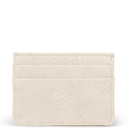 Svala vegan Mia card case in cream faux snakeskin